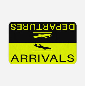 Departure and Arrivals (Yellow) Designed Bath Mats Pilot Eyes Store Floor Mat 50x80cm 