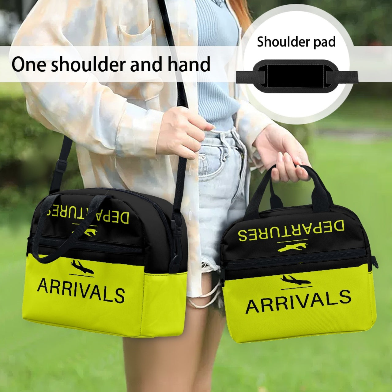 Arrival & Departures (Yellow) Designed Lunch Bags