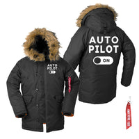 Thumbnail for Auto Pilot ON Designed Parka Bomber Jackets