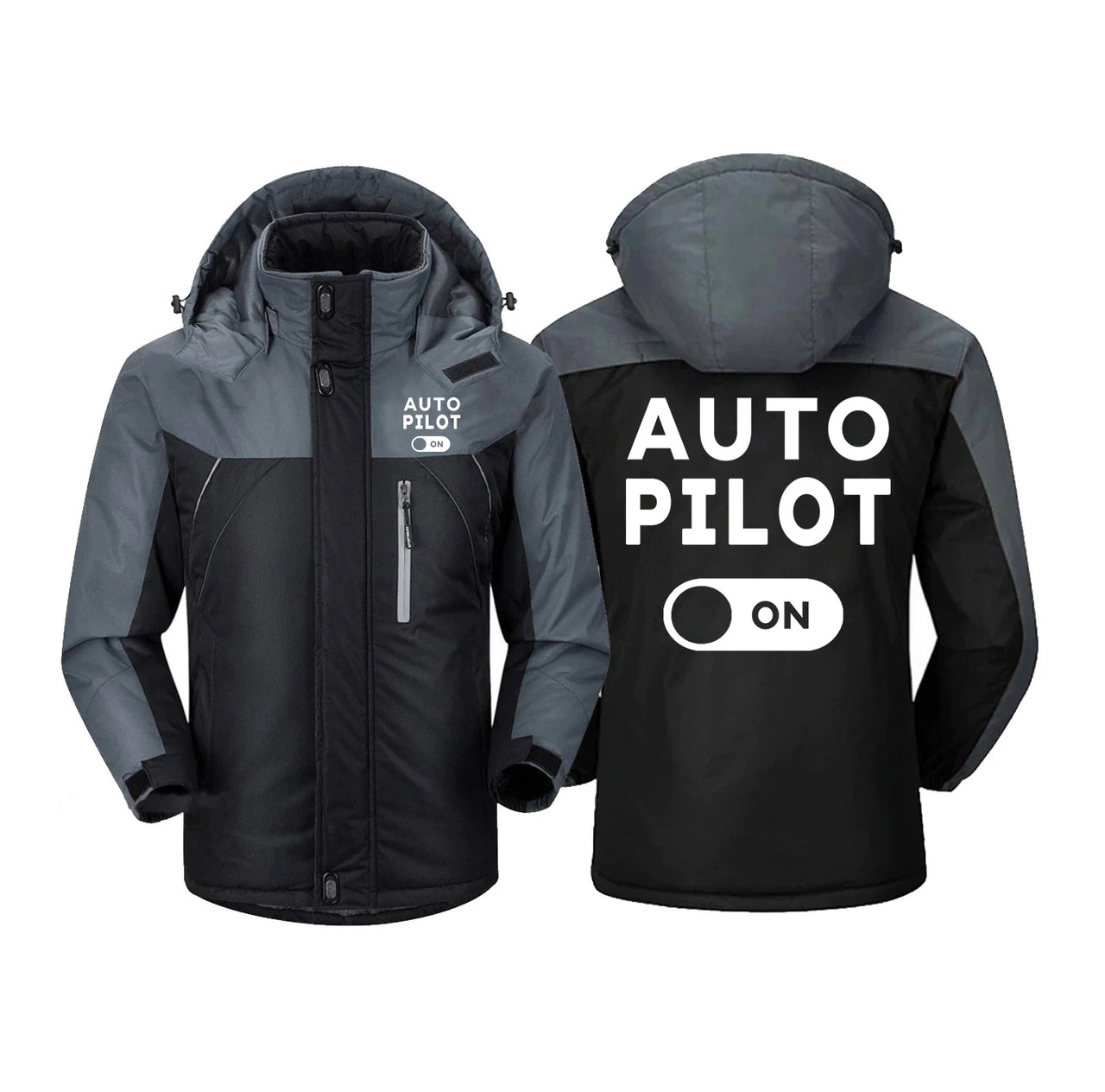 Auto Pilot ON Designed Thick Winter Jackets