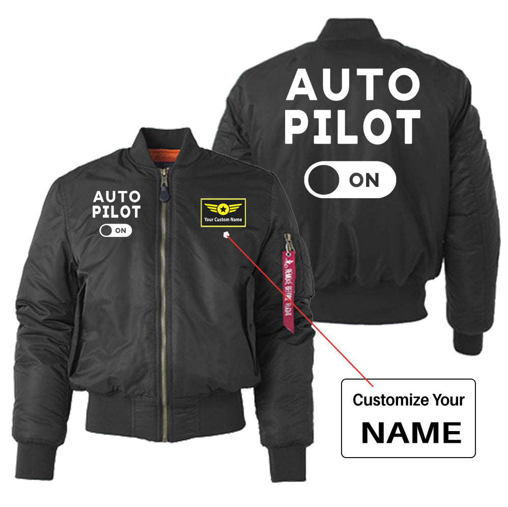 Auto Pilot ON Designed "Women" Bomber Jackets