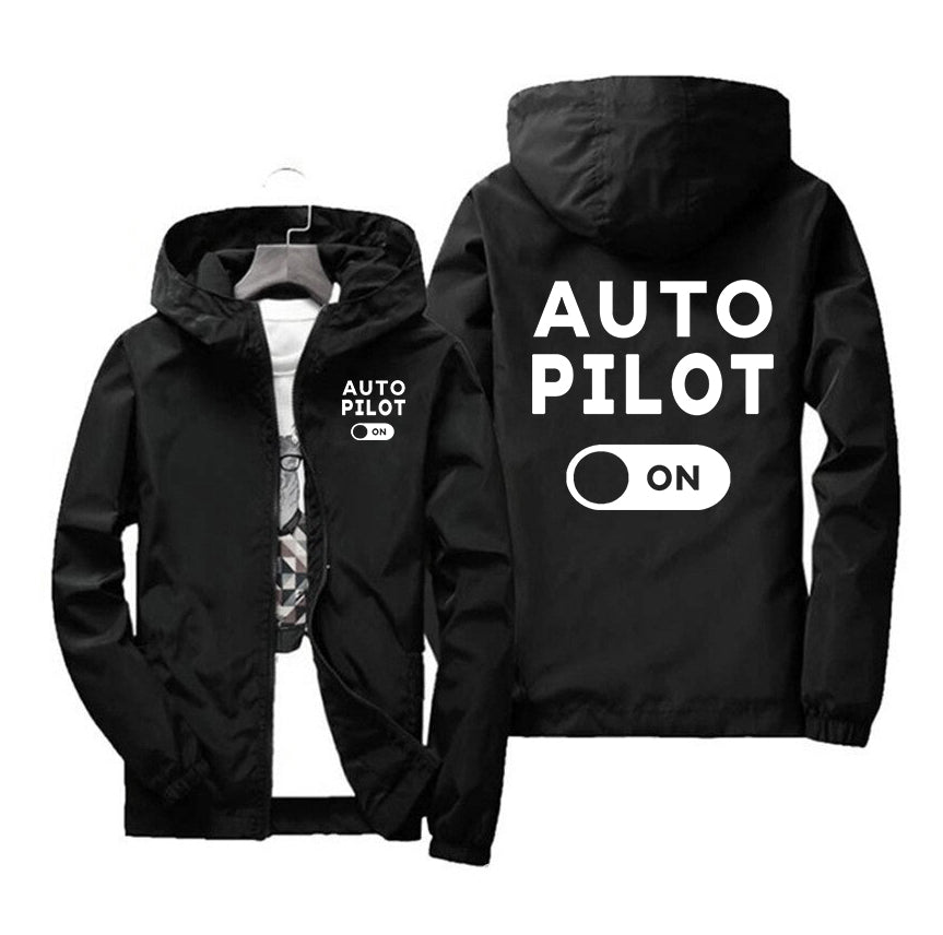 Auto Pilot ON Designed Windbreaker Jackets