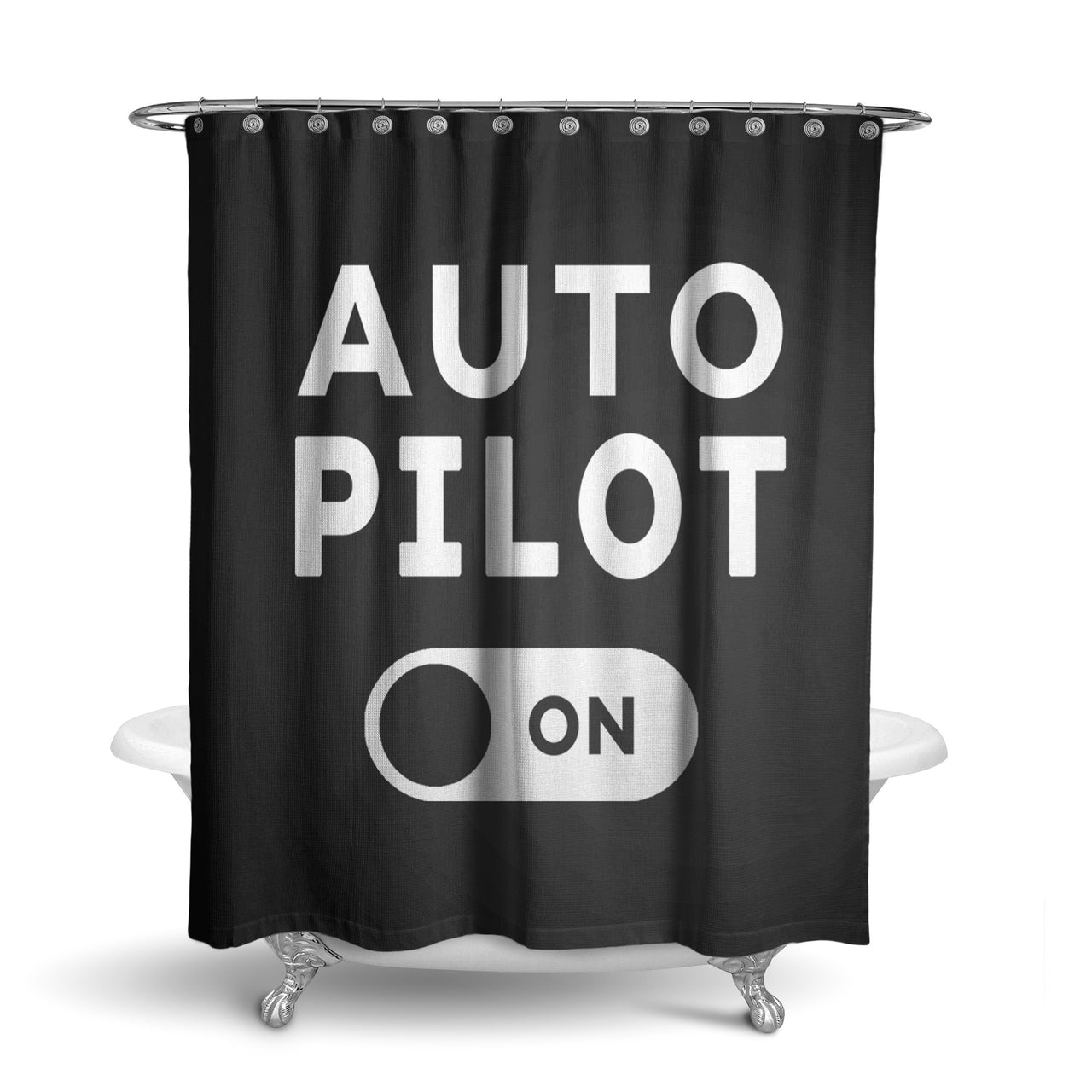Auto Pilot ON Designed Shower Curtains