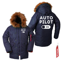 Thumbnail for Auto Pilot ON Designed Parka Bomber Jackets