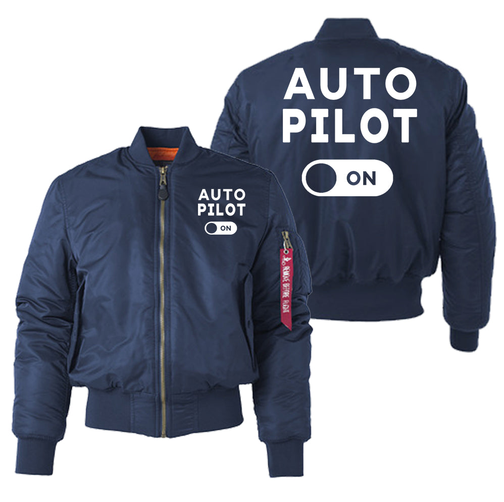 Auto Pilot ON Designed "Women" Bomber Jackets