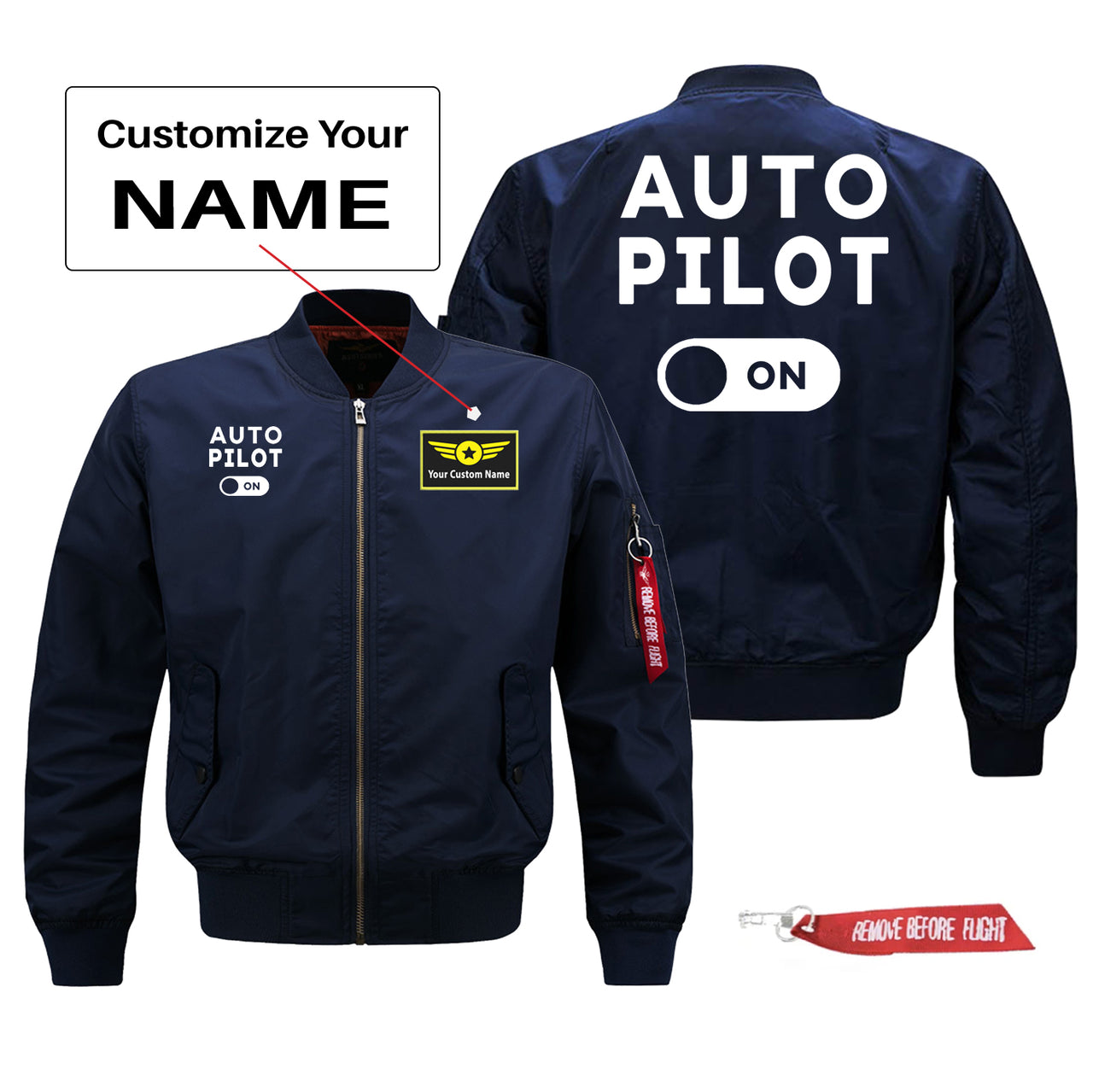 Auto Pilot ON Designed Pilot Jackets (Customizable)