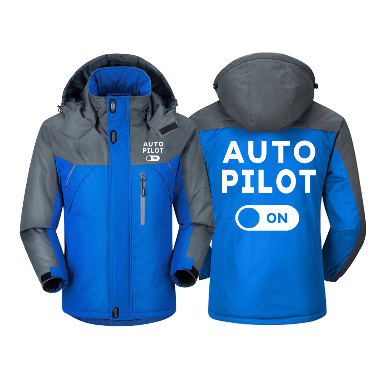 Auto Pilot ON Designed Thick Winter Jackets