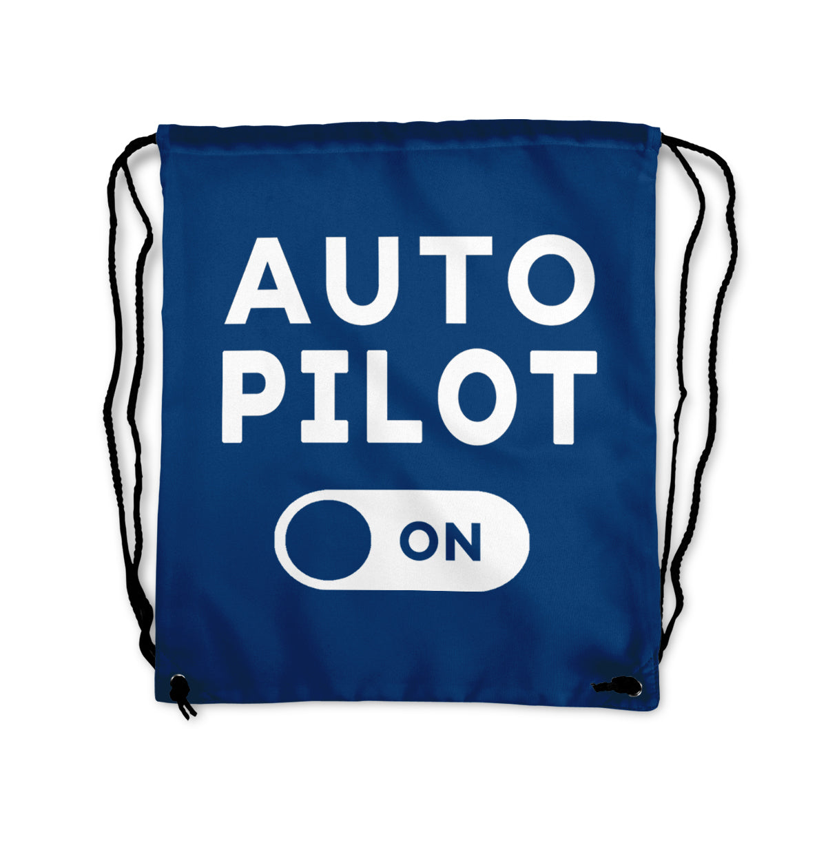 Auto Pilot ON Designed Drawstring Bags