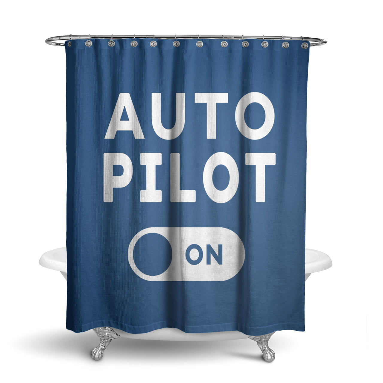 Auto Pilot ON Designed Shower Curtains
