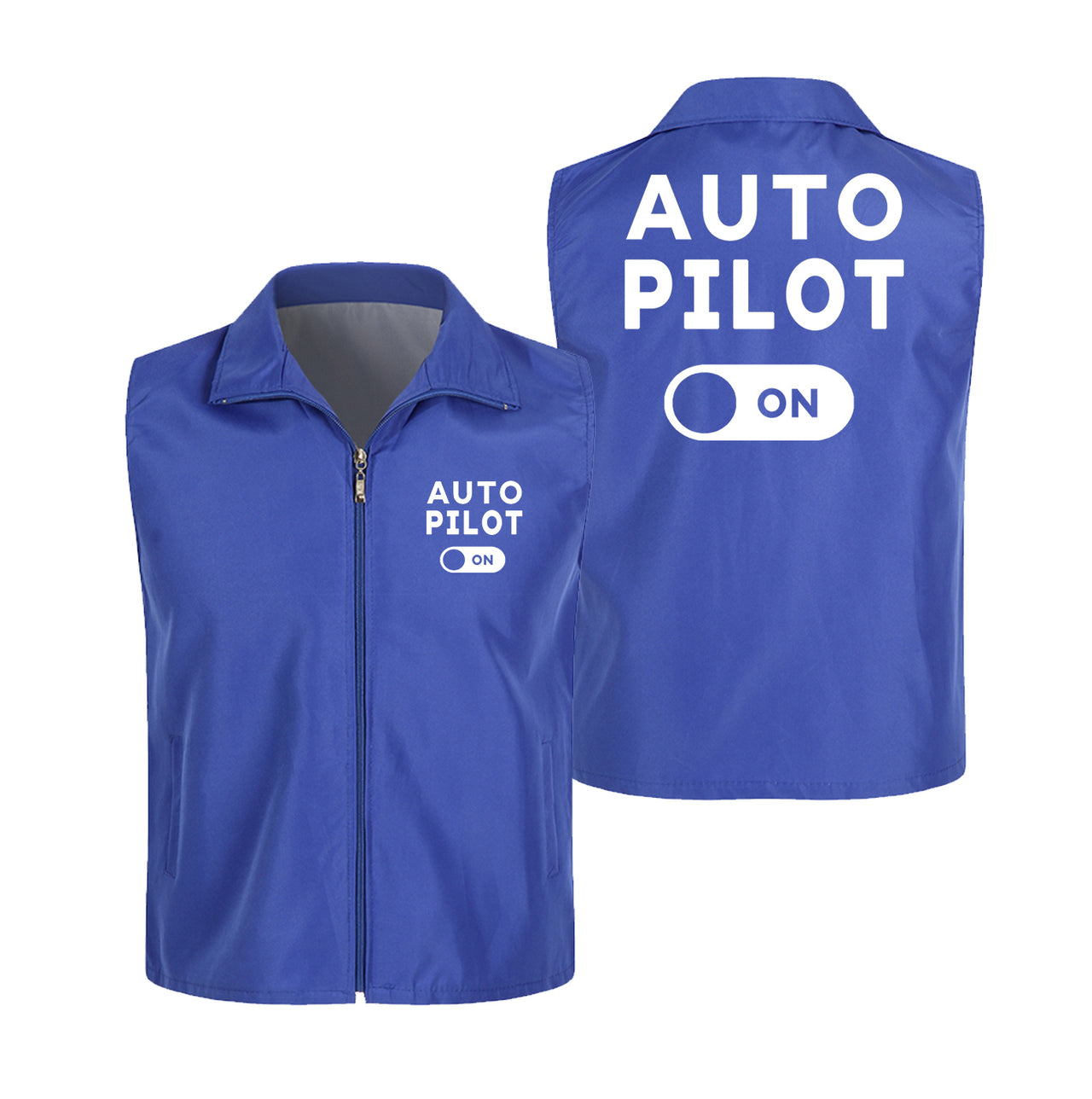 Auto Pilot ON Designed Thin Style Vests
