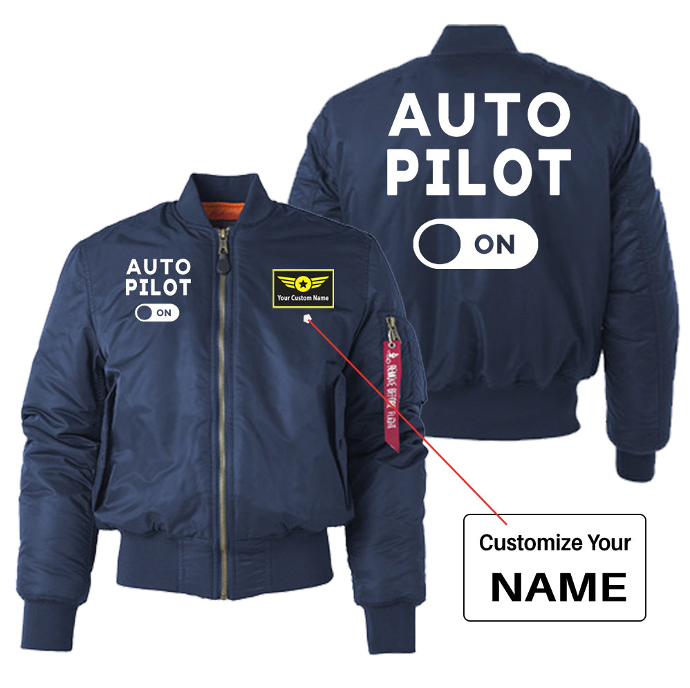 Auto Pilot ON Designed "Women" Bomber Jackets