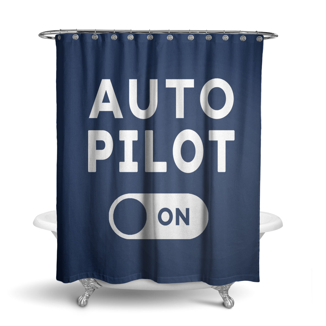 Auto Pilot ON Designed Shower Curtains