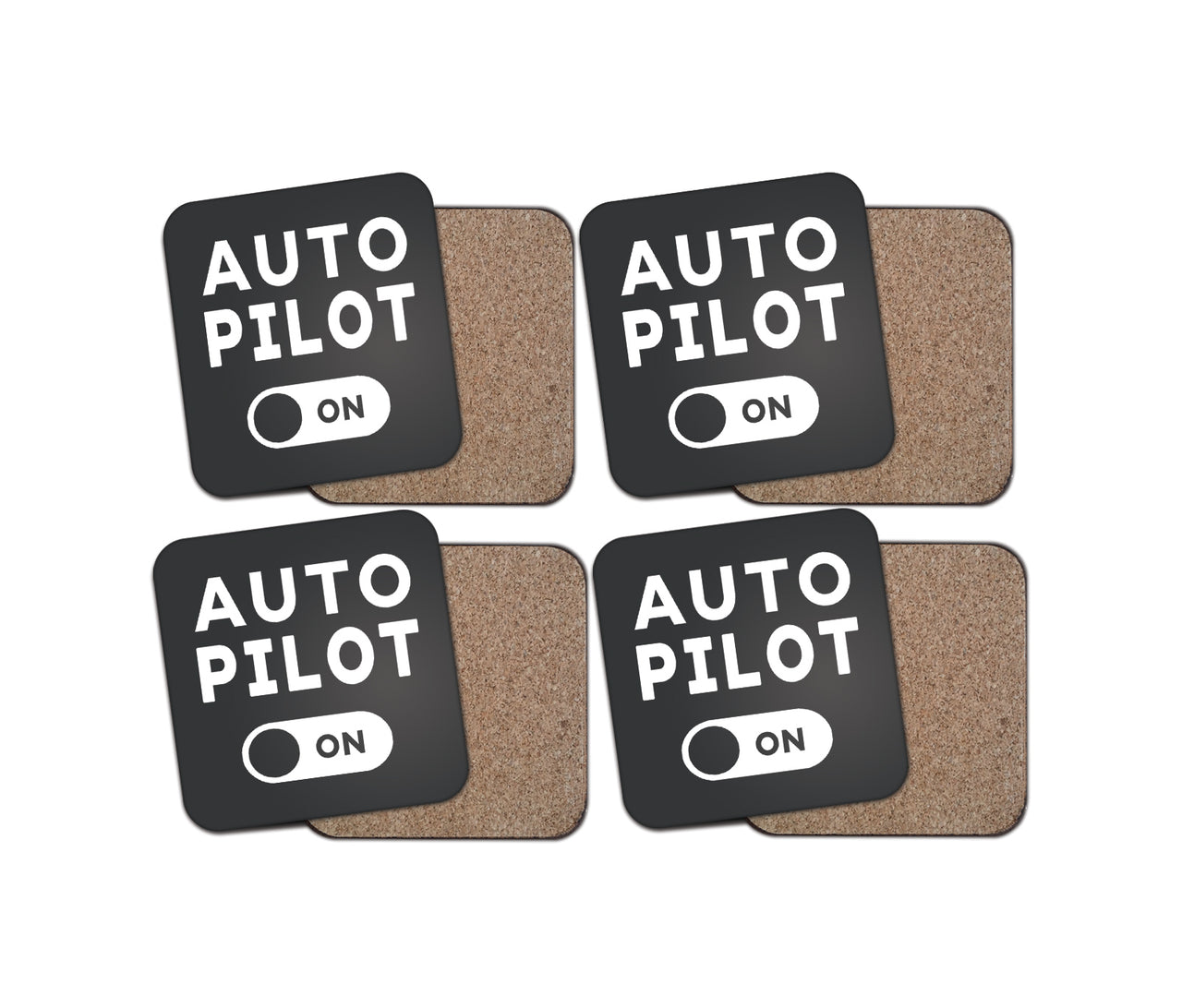 Auto Pilot ON Designed Coasters