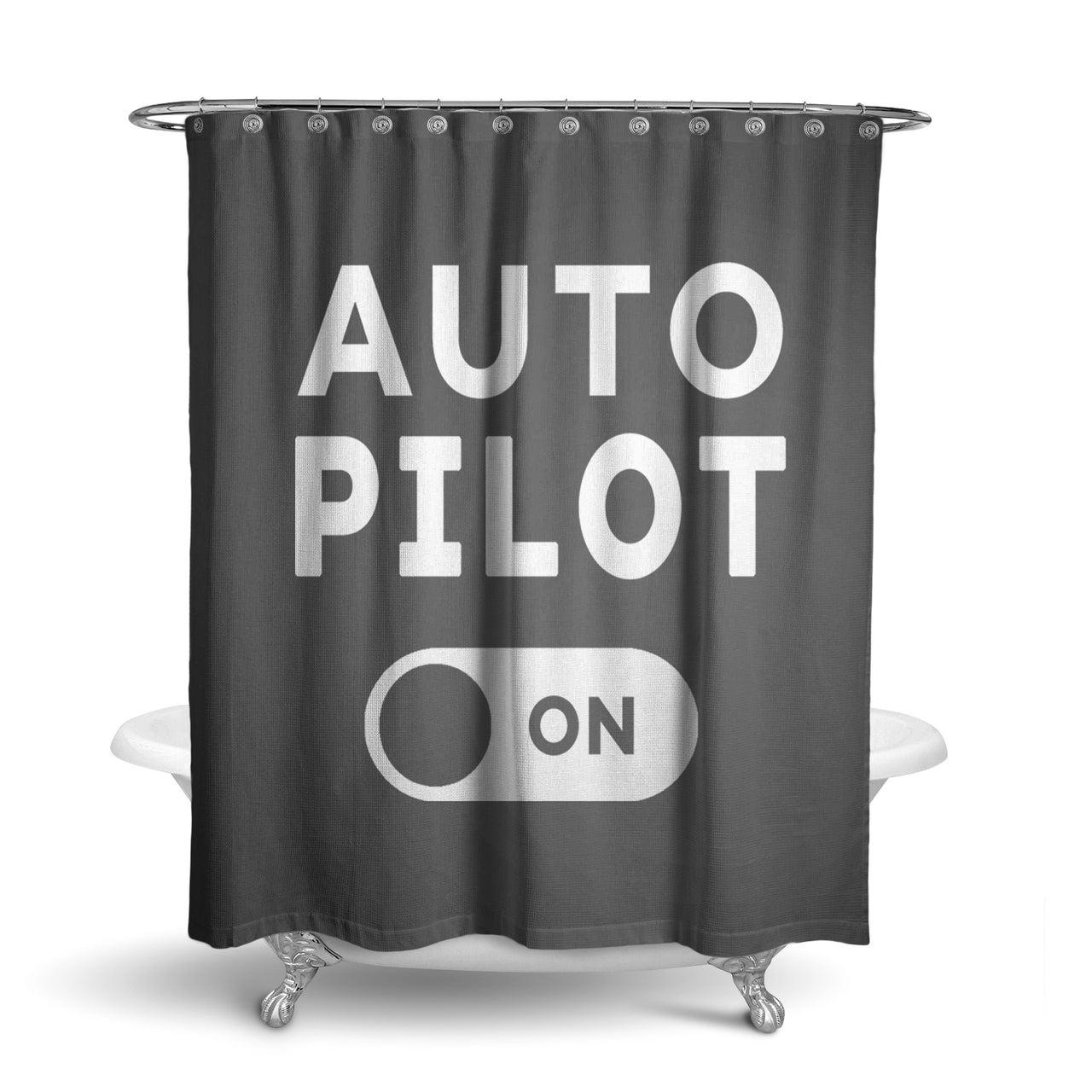 Auto Pilot ON Designed Shower Curtains