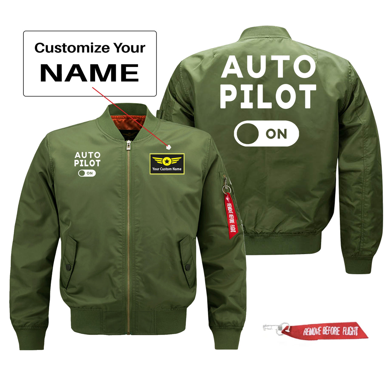 Auto Pilot ON Designed Pilot Jackets (Customizable)