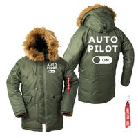 Thumbnail for Auto Pilot ON Designed Parka Bomber Jackets