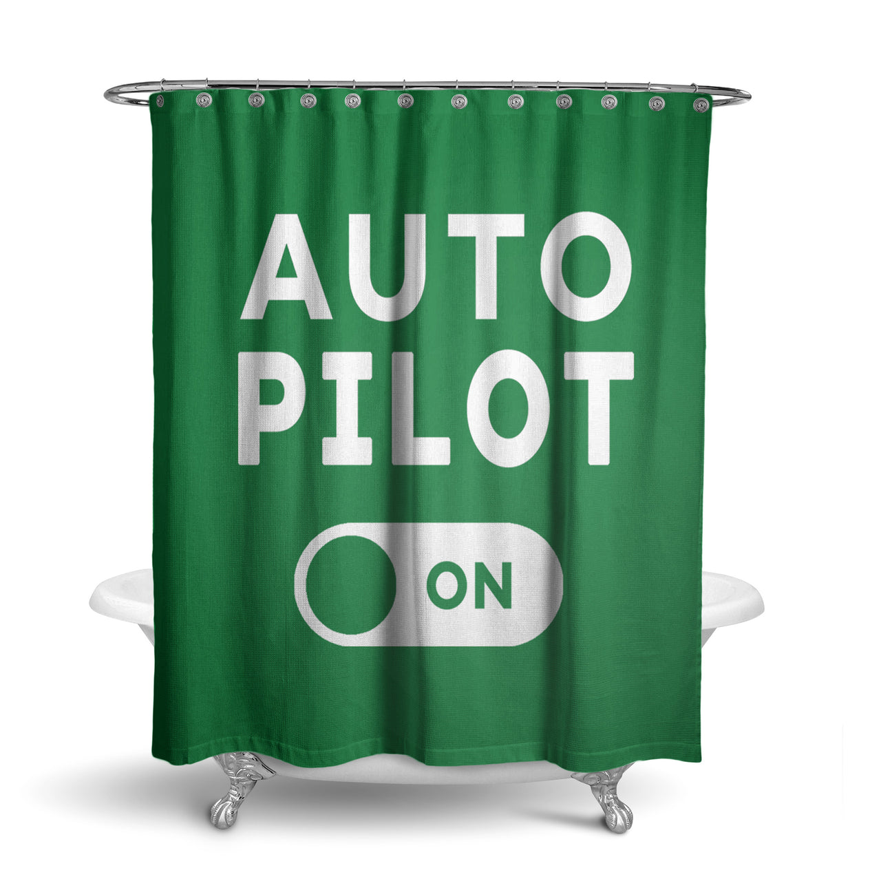 Auto Pilot ON Designed Shower Curtains