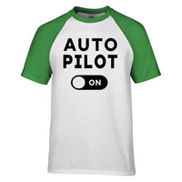 Thumbnail for Auto Pilot ON Designed Raglan T-Shirts
