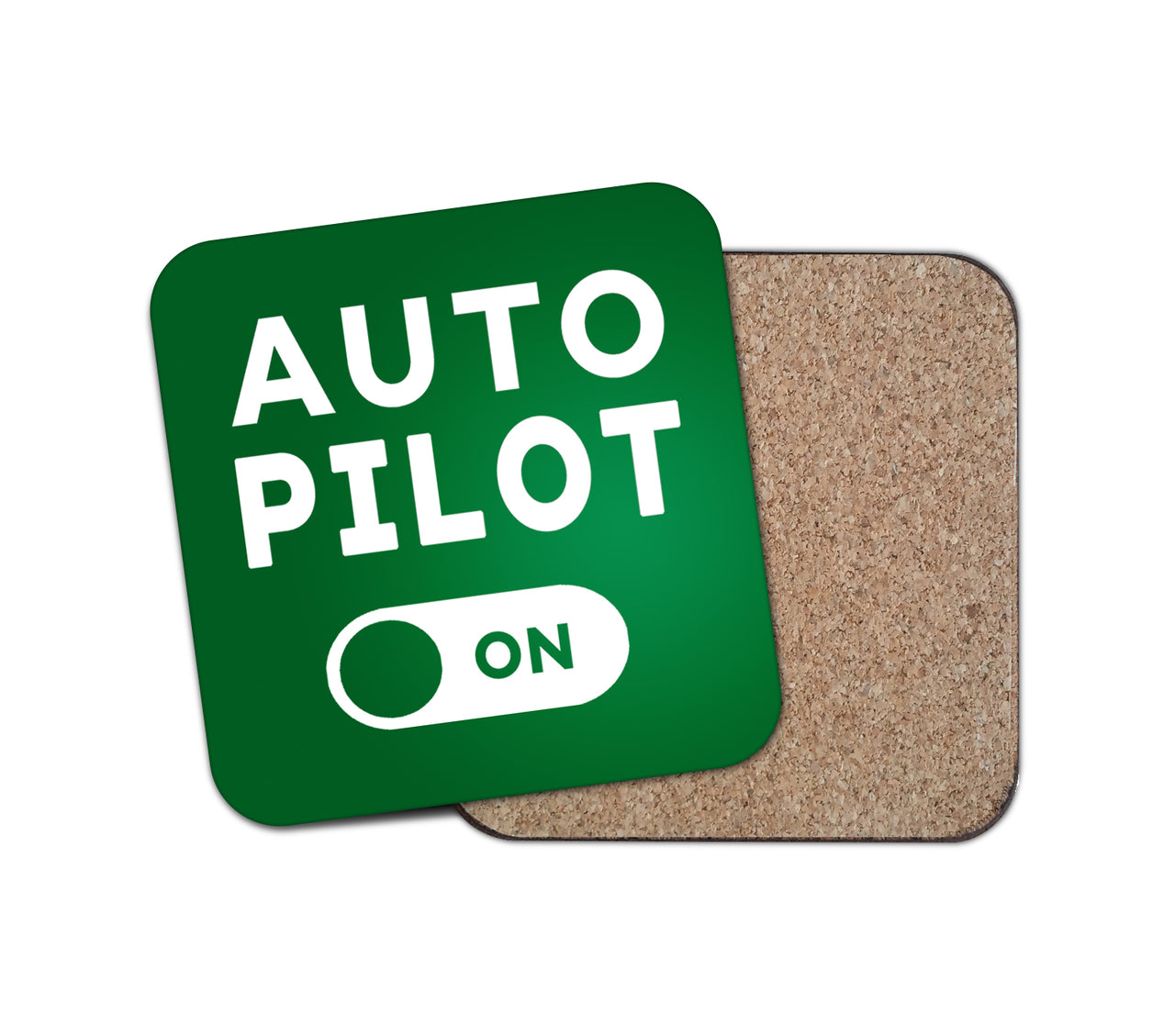 Auto Pilot ON Designed Coasters