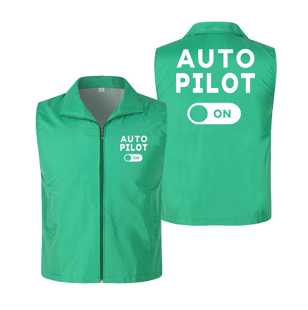 Auto Pilot ON Designed Thin Style Vests