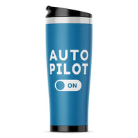 Thumbnail for Auto Pilot ON Designed Travel Mugs