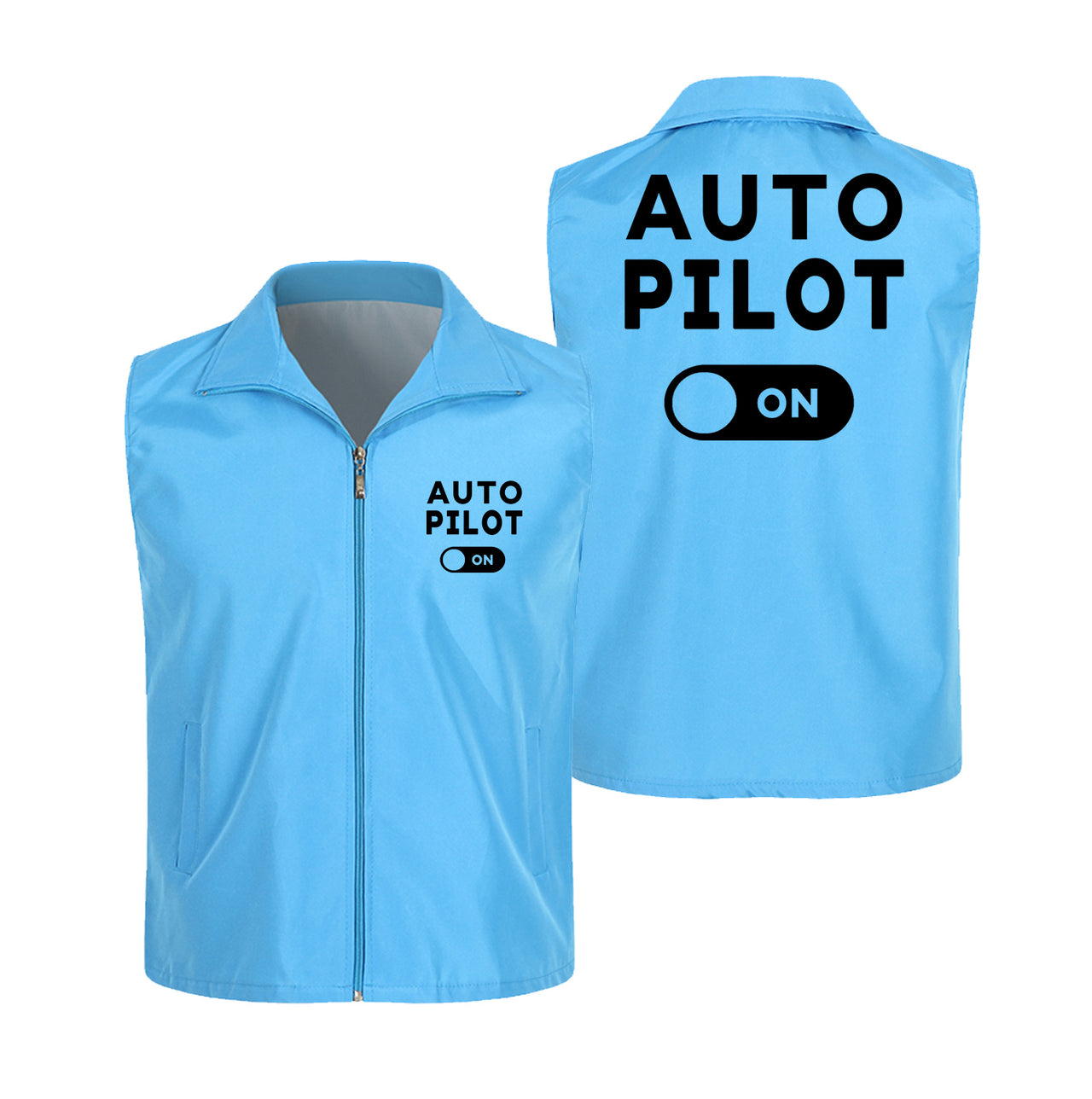 Auto Pilot ON Designed Thin Style Vests