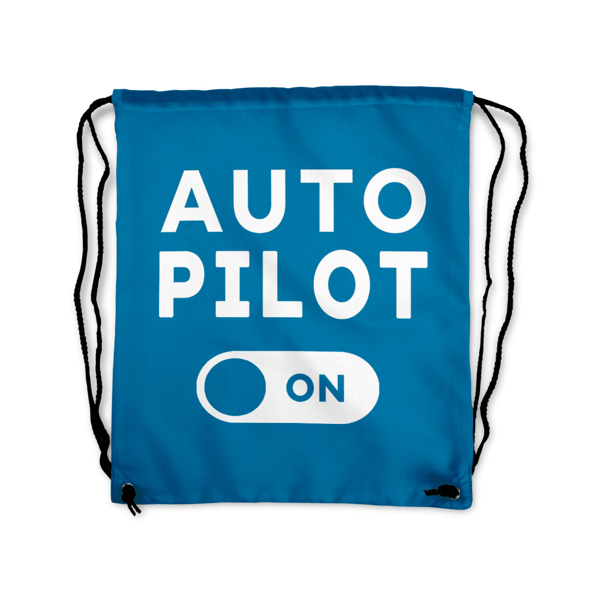 Auto Pilot ON Designed Drawstring Bags
