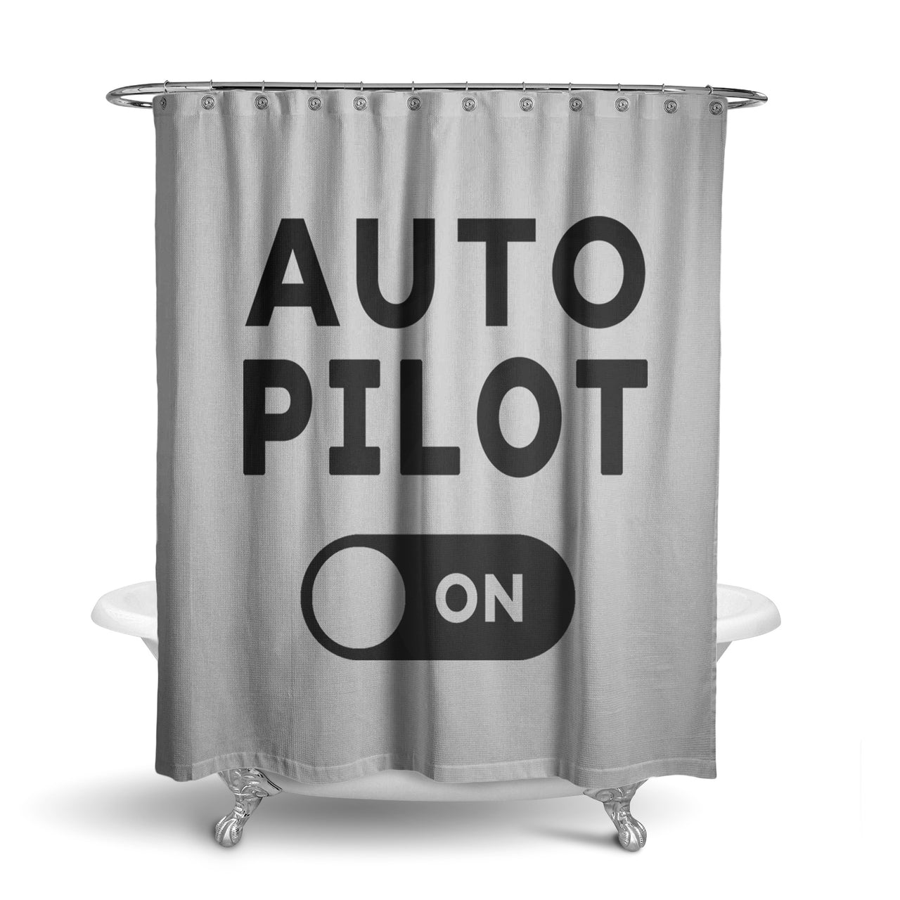 Auto Pilot ON Designed Shower Curtains