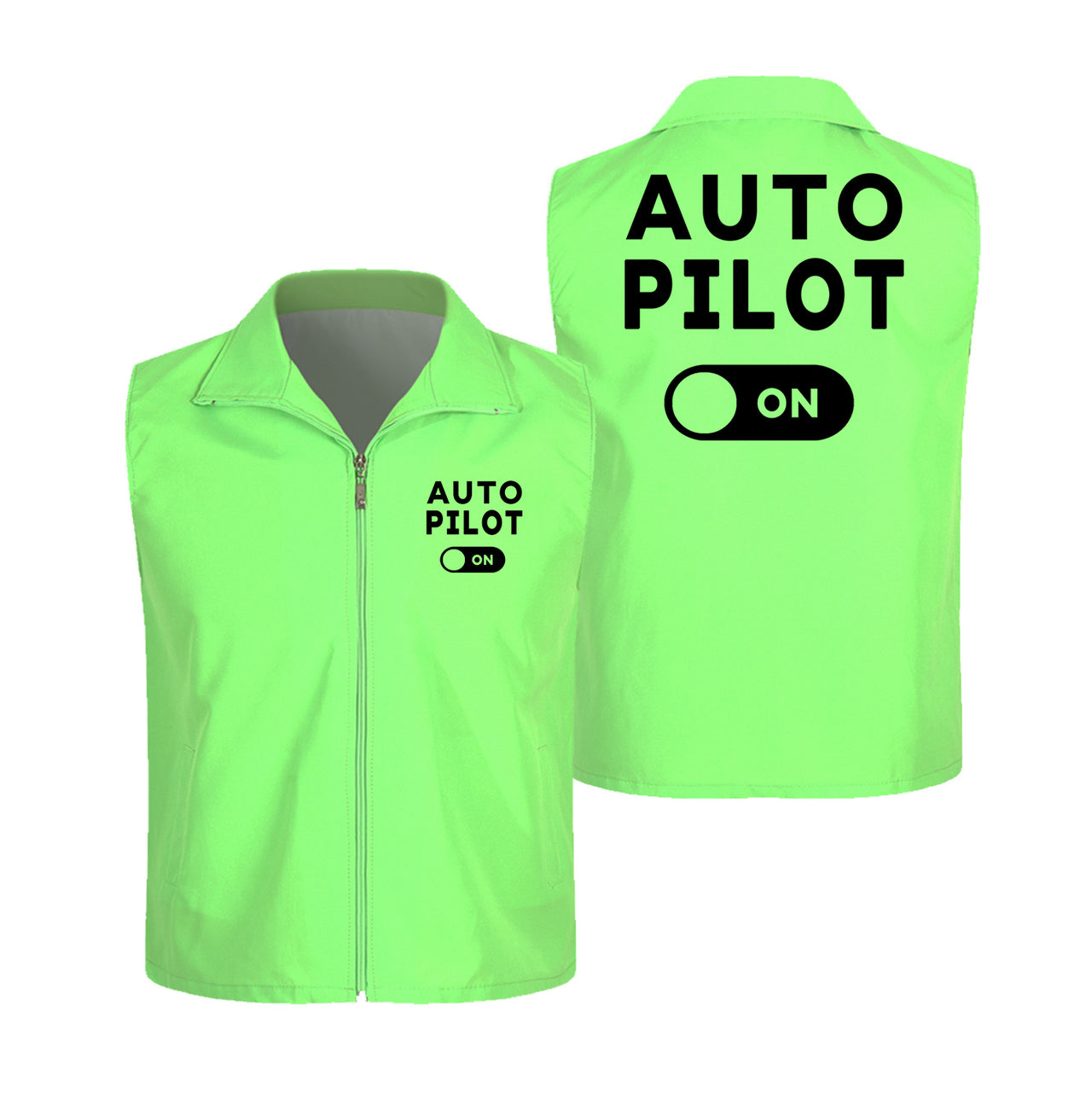 Auto Pilot ON Designed Thin Style Vests