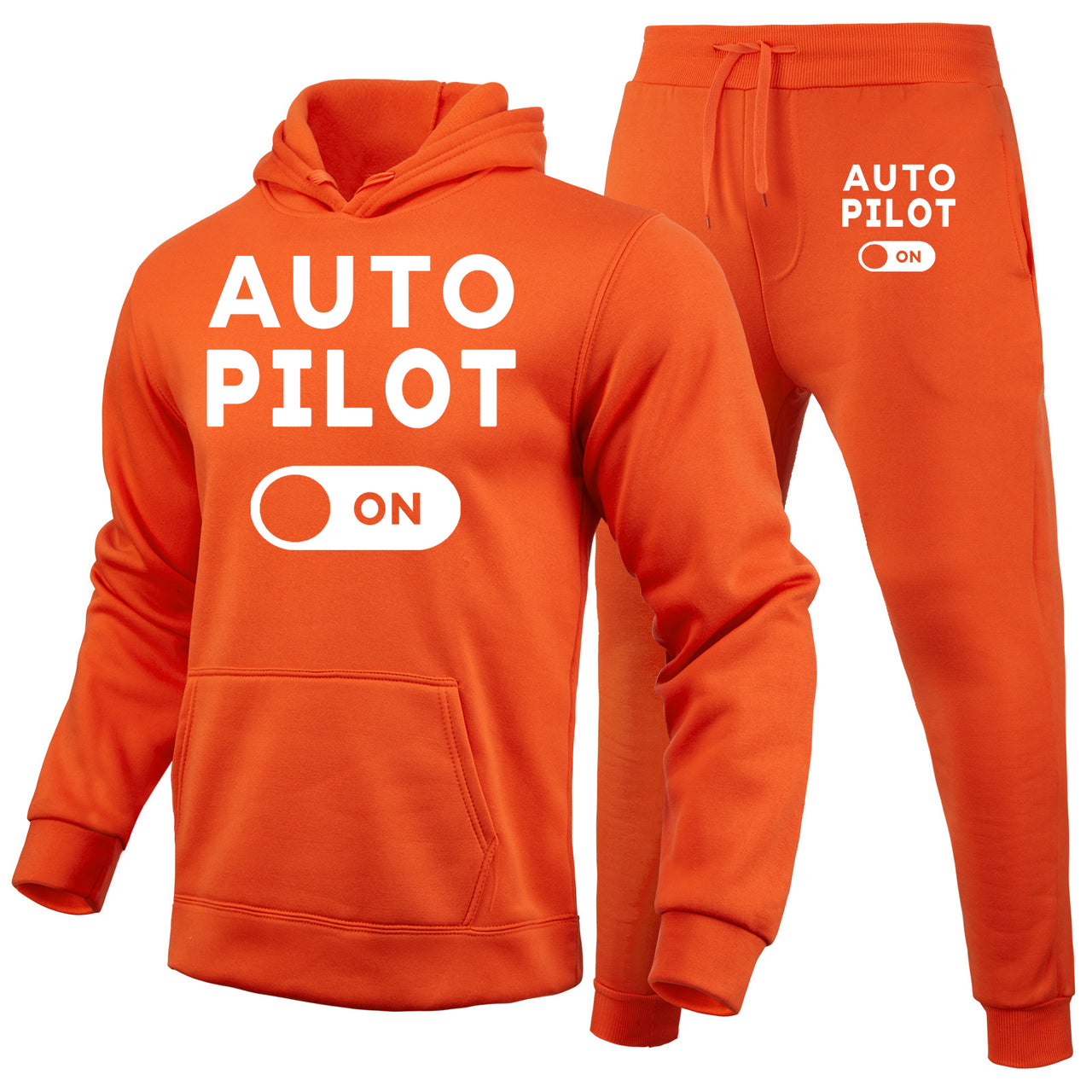 Auto Pilot ON Designed Hoodies & Sweatpants Set
