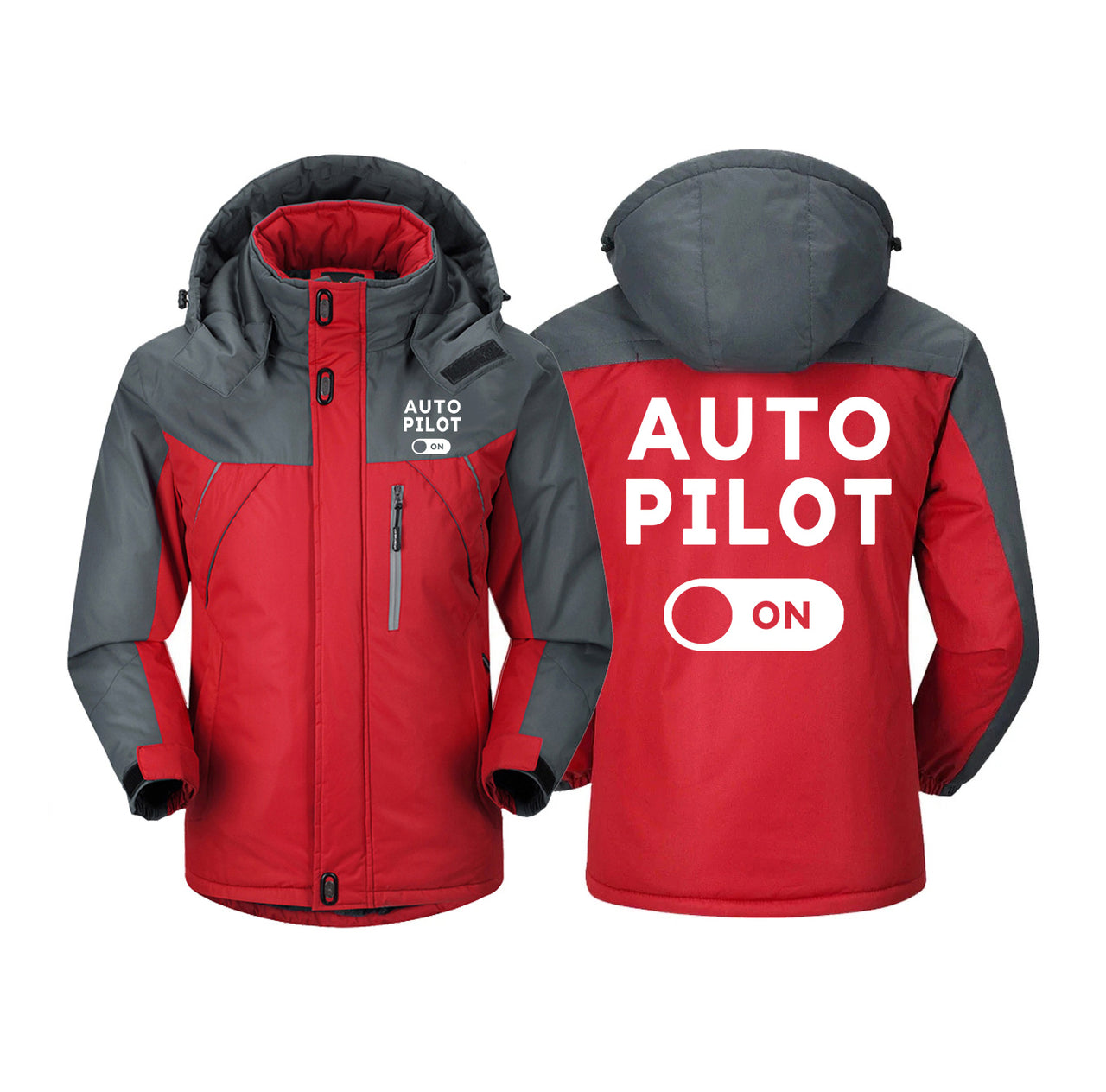Auto Pilot ON Designed Thick Winter Jackets