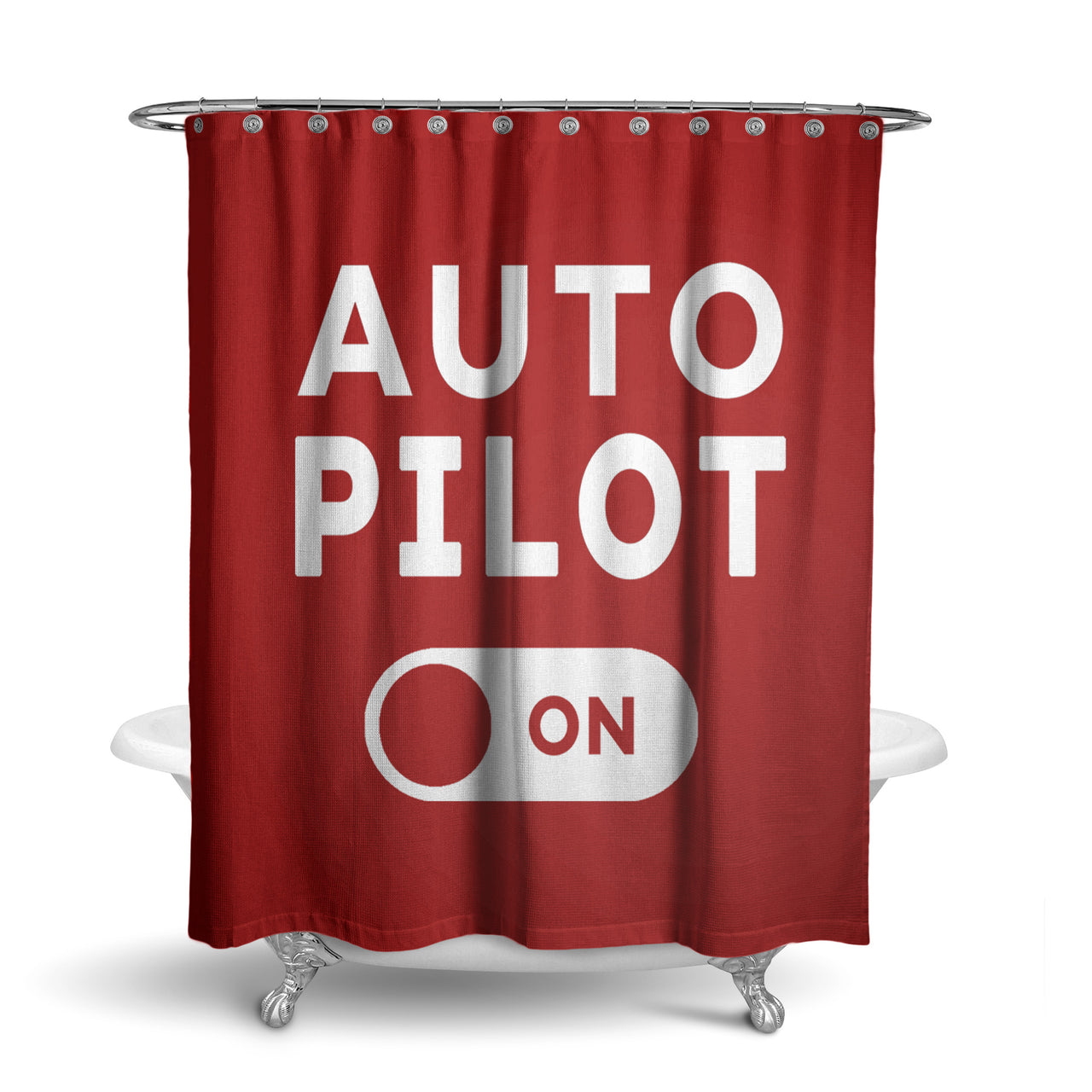 Auto Pilot ON Designed Shower Curtains