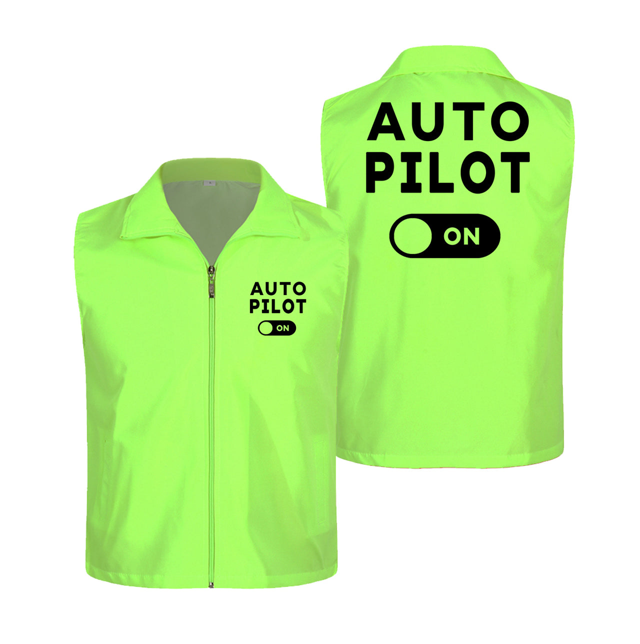 Auto Pilot ON Designed Thin Style Vests