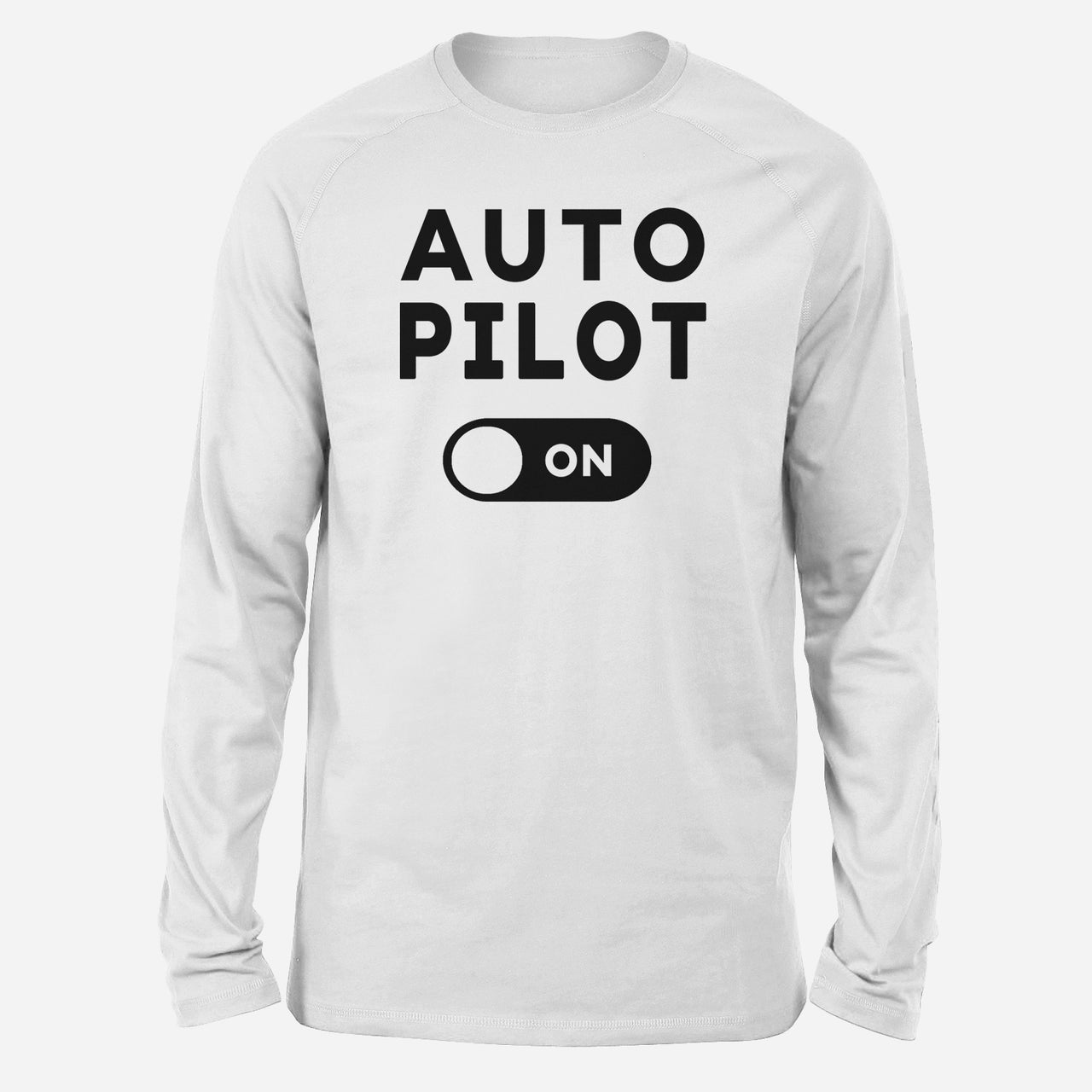 Auto Pilot ON Designed Long-Sleeve T-Shirts