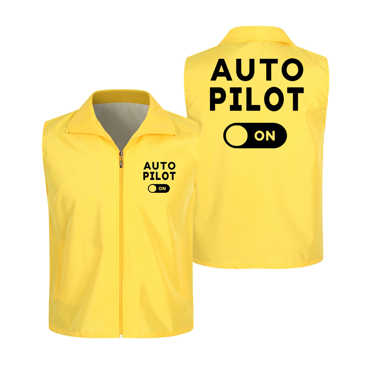 Auto Pilot ON Designed Thin Style Vests