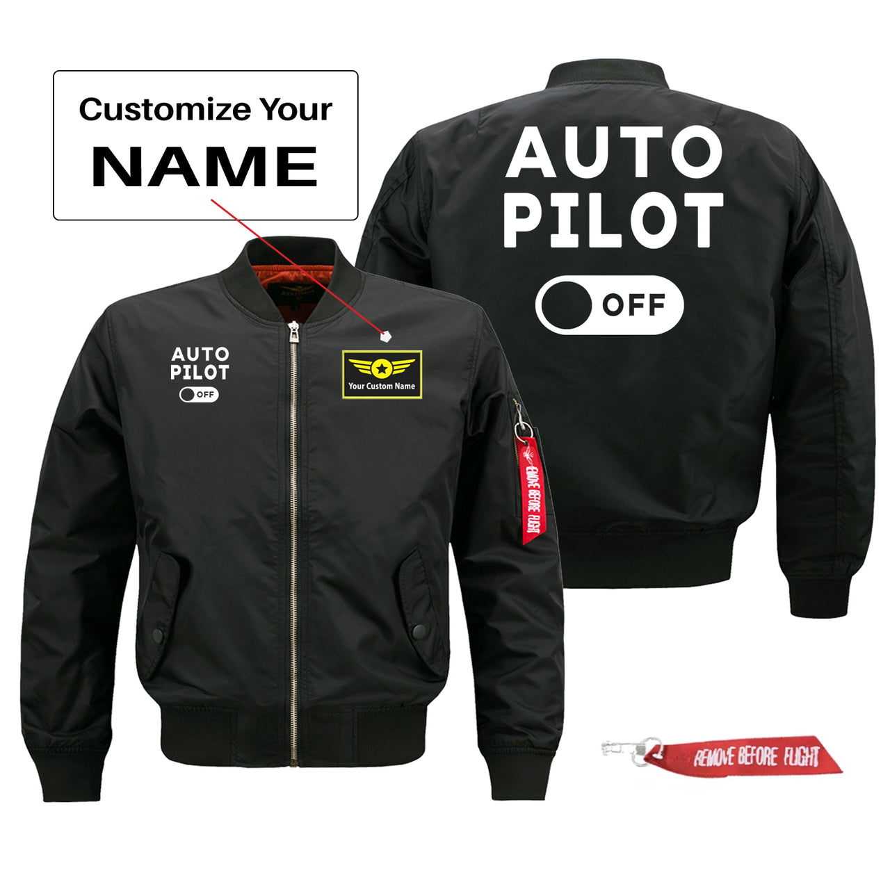 Auto Pilot Off Designed Pilot Jackets (Customizable)