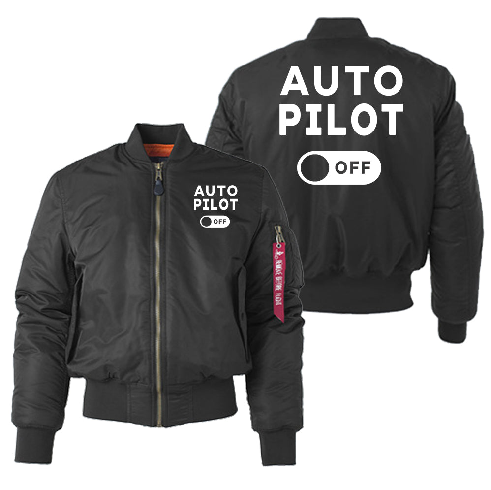 Auto Pilot Off Designed "Women" Bomber Jackets