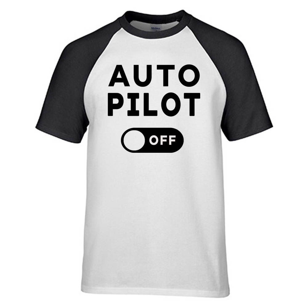 Auto Pilot Off Designed Raglan T-Shirts