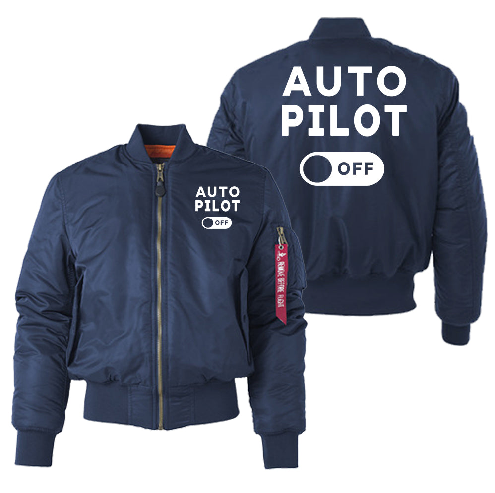 Auto Pilot Off Designed "Women" Bomber Jackets