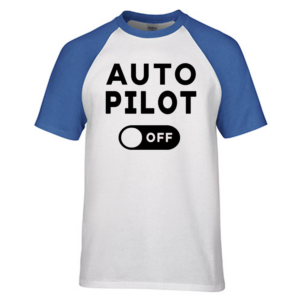 Auto Pilot Off Designed Raglan T-Shirts