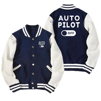 Thumbnail for Auto Pilot Off Designed Baseball Style Jackets