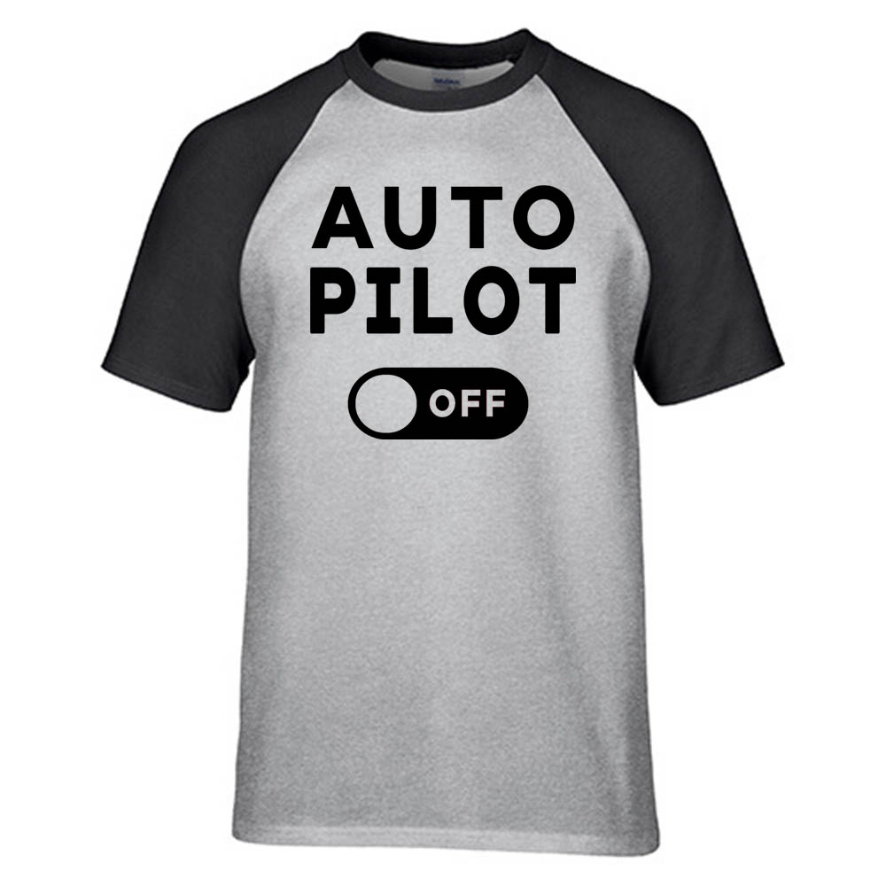 Auto Pilot Off Designed Raglan T-Shirts