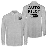Thumbnail for Auto Pilot Off Designed Long Sleeve Polo T-Shirts (Double-Side)