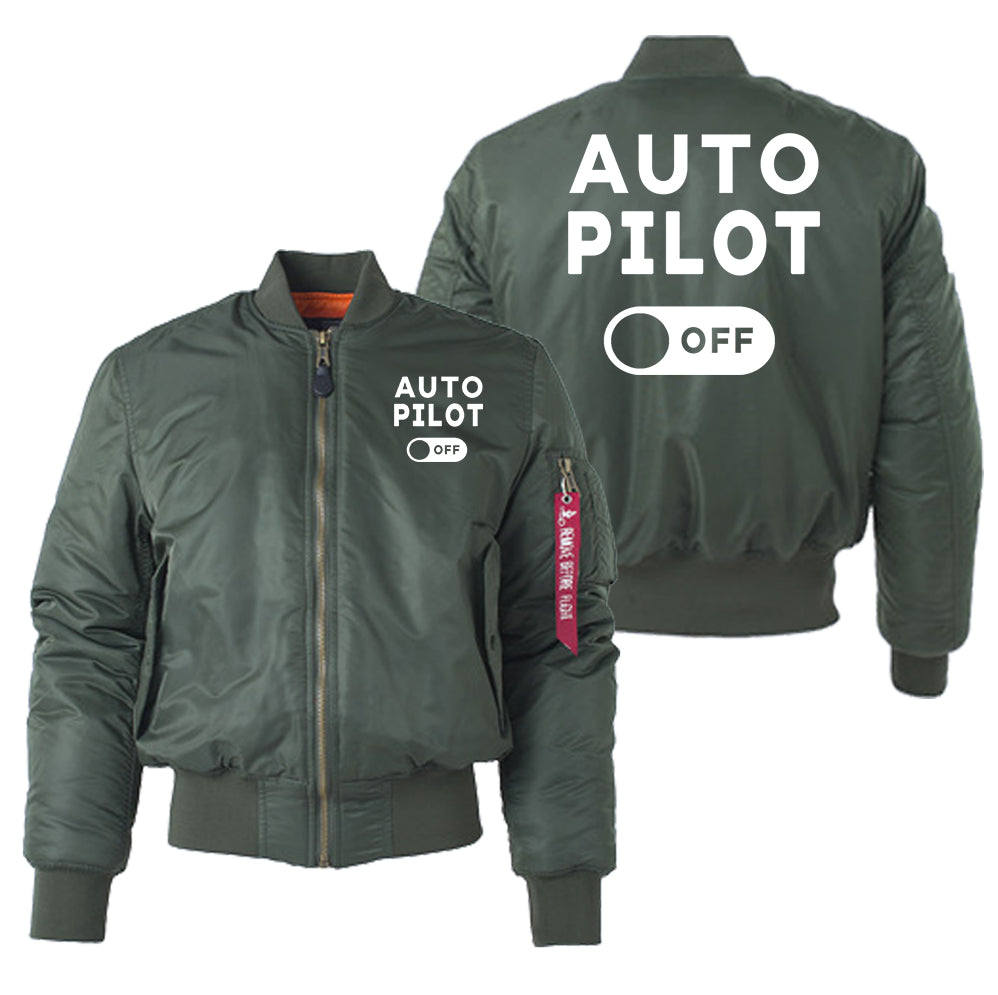 Auto Pilot Off Designed "Women" Bomber Jackets