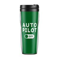 Thumbnail for Auto Pilot Off Designed Plastic Travel Mugs