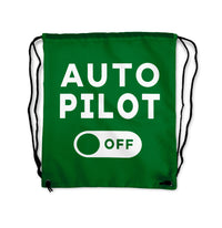 Thumbnail for Auto Pilot Off Designed Drawstring Bags