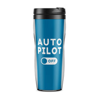 Thumbnail for Auto Pilot Off Designed Plastic Travel Mugs