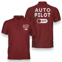 Thumbnail for Auto Pilot Off Designed Double Side Polo T-Shirts