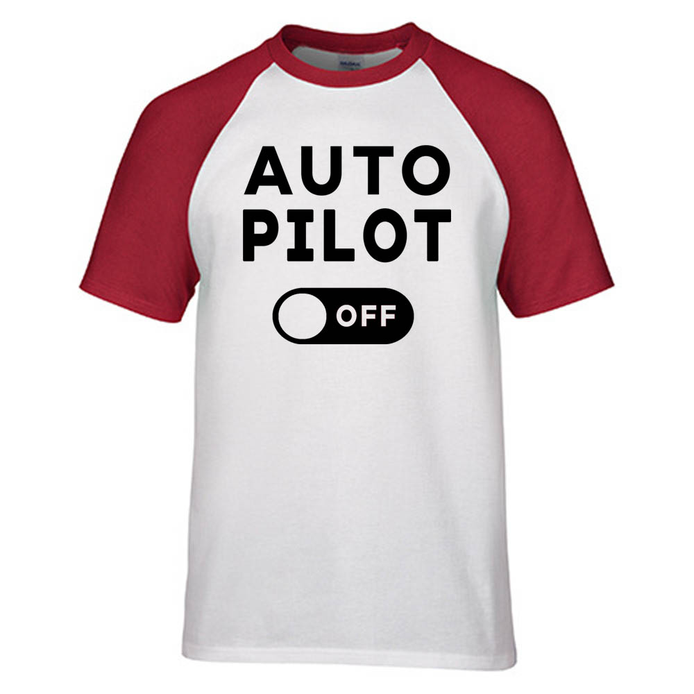 Auto Pilot Off Designed Raglan T-Shirts