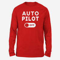 Thumbnail for Auto Pilot Off Designed Long-Sleeve T-Shirts